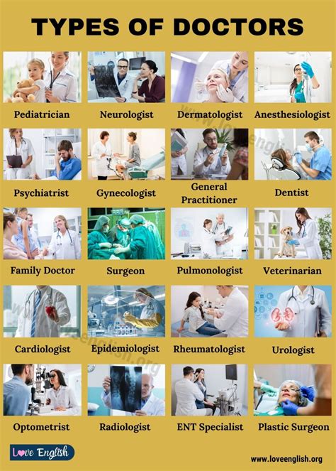 Types of Doctors: 20 Popular Names of Doctors & Medical Specialists in ...