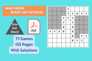 Mine Finder Puzzle KDP Interior Book Graphic by Sadia Design House · Creative Fabrica