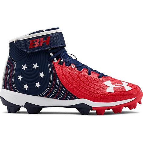 Under Armour Boys' Harper 4 Mid RM Jr. LE Baseball Cleats | Academy