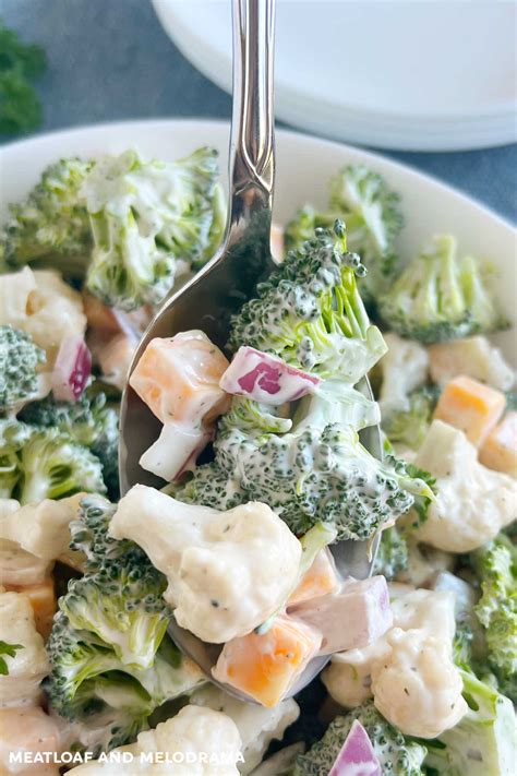 Easy Broccoli Cauliflower Salad Recipe - Meatloaf and Melodrama