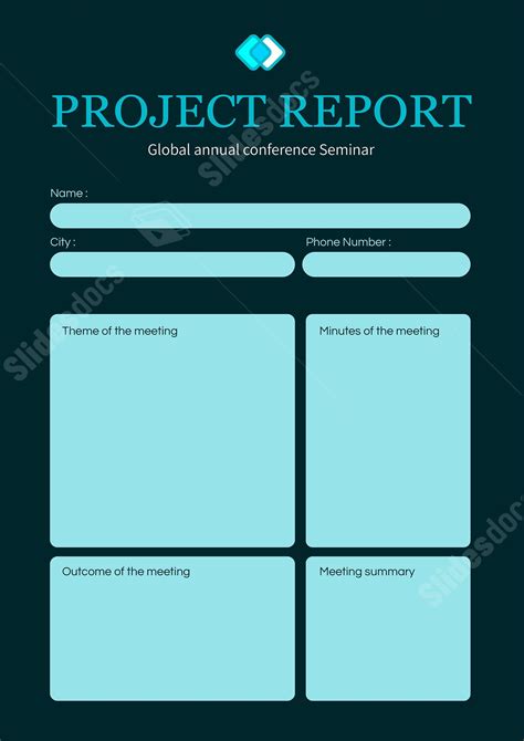 Blue Project Status Report Word Template And Google Docs For Free Download