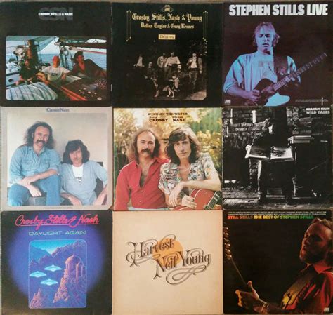 Crosby, Stills, Nash & Young, 9 original vinyl albums: - Catawiki