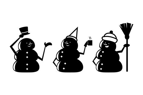 Snowman Clip Art Silhouette