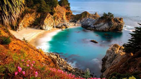 California, Fall, McWay, Pacific Ocean Wallpapers HD / Desktop and ...