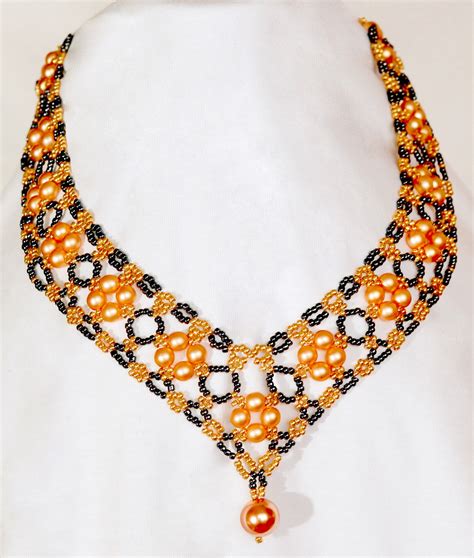 Free pattern for beautiful beaded necklace Margaret | Beads Magic