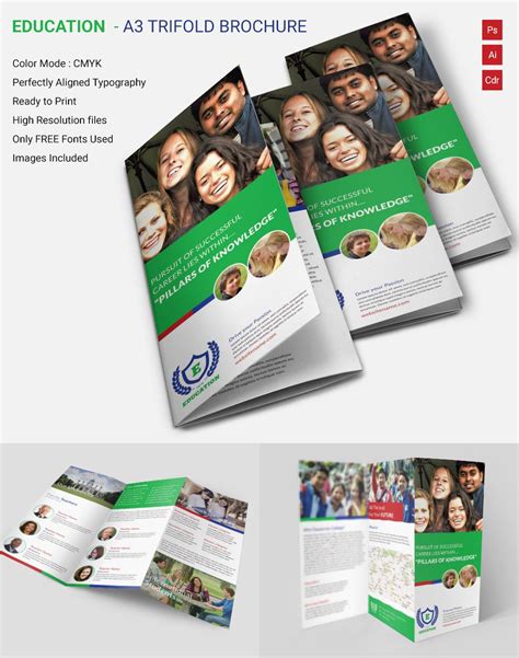 Free Three Fold Brochure Template - Toptemplate.my.id