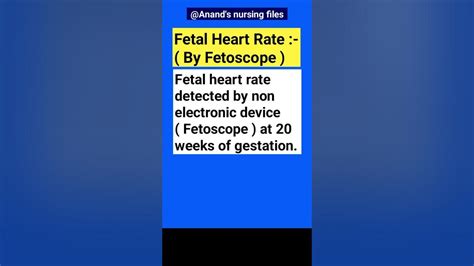 Fetal Heart Rate by Doppler transducer//Fetal heart rate by Fetoscope #nursingshorts - YouTube