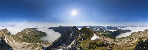 Nebelhorn Summit, Aerial View 360 Panorama | 360Cities