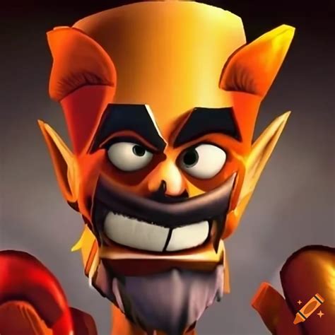 Dr cortex from crash bandicoot wearing boxing gloves on Craiyon