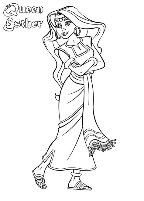 Queen Esther Coloring Sheet Coloring Pages