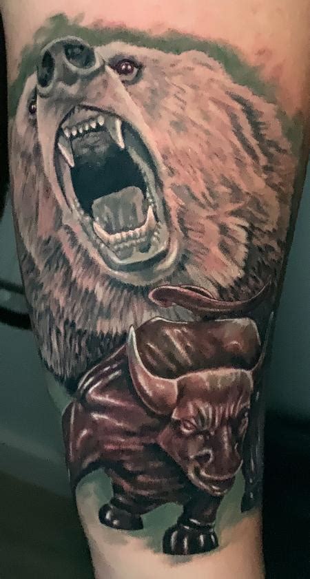 Bear and Bull by Edwardemar Bonilla: TattooNOW