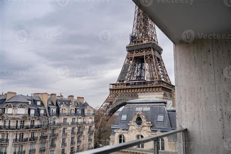 Eiffel tower view from hotel room, Paris. 23148190 Stock Photo at Vecteezy