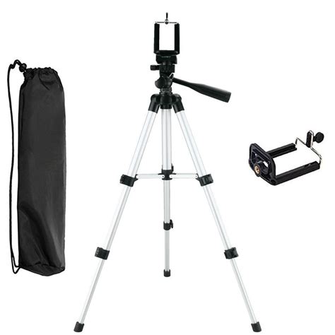 Professional Camera Tripod Stand Holder Mount for iPhone Samsung Cell Phone +Bag - Walmart.com ...