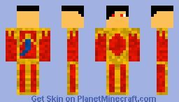 red and gold warrior Minecraft Skin