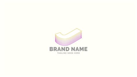 letter J layered trendy outline abstract logo vector design 8154795 ...