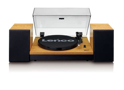 Lenco LS 300 Wood Turntable and Speakers | Vinyl Record Player | HMV Store