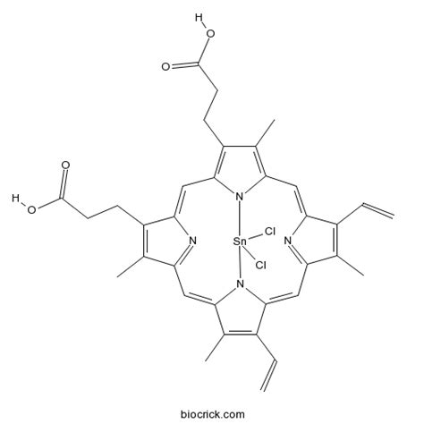 Tin protoporphyrin IX dichloride | CAS:14325-05-4 | Heme oxygenase inhibitor | High Purity ...