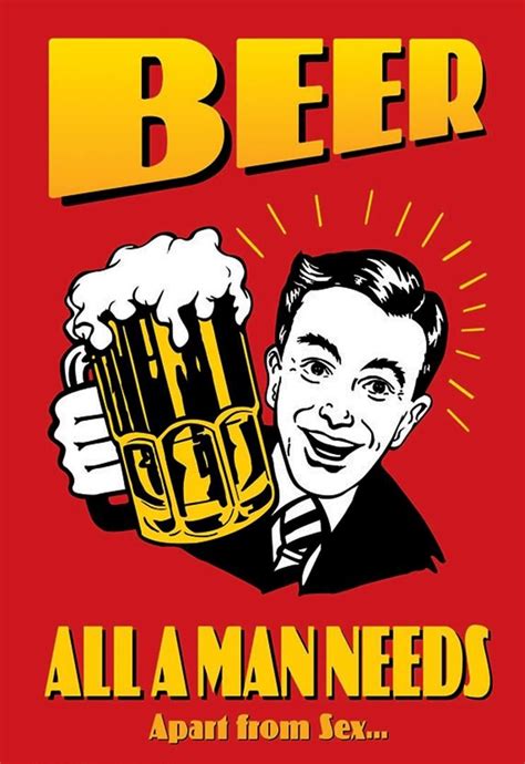 vintage funny beer poster - art print | Beer quotes, Beer pictures ...