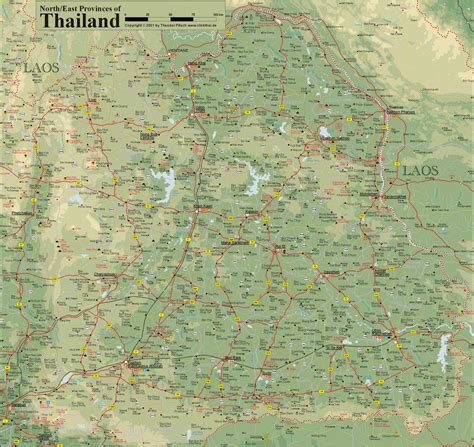 North-East Thailand Isan Map - Issan Karte [Isaan-Map]