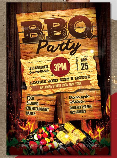 BBQ Party Invitation Templates | Free & Premium Downloads