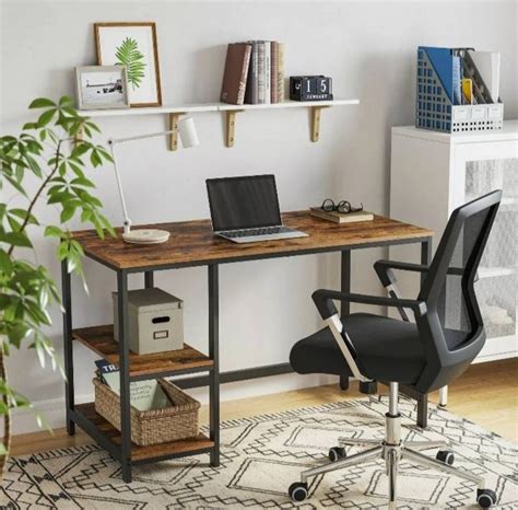 Industrial Style Desk With Shelves. Perfect for Home Office or - Etsy