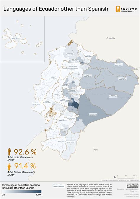 Ecuador Language Other than Spanish Map - Translators without Borders