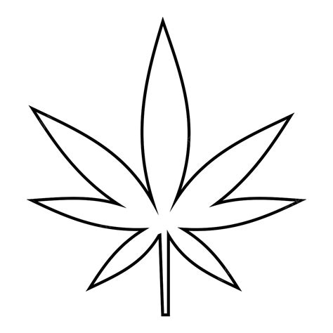 Cannabis Leaf Icon Outline Style, Leaf Drawing, Can Drawing, Outline ...