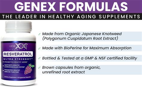 Amazon.com: GENEX Resveratrol Supplement Japanese Knotweed 1500mg, Organic Trans-Resveratrol ...