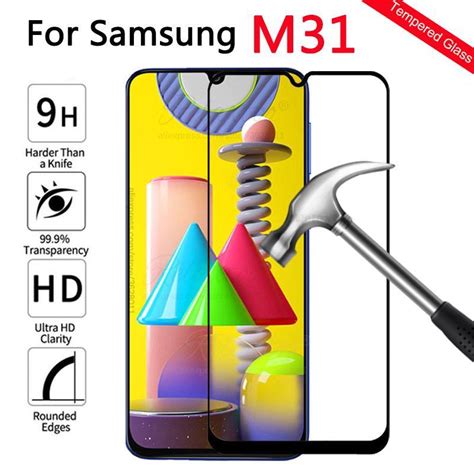 Buy Full Cover Tempered Glass For Samsung Galaxy M31 2020 M315F Screen ...