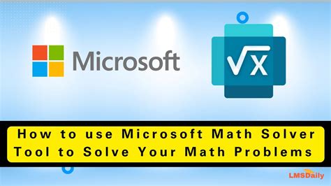 How to use the Free Microsoft Math Solver tool #Maths #education # ...