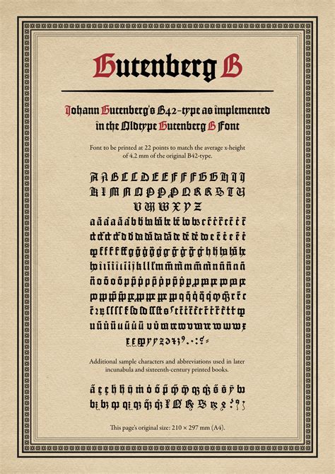 Alter Littera - The Oldtype Gutenberg B Font