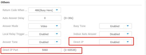 Intercom Call Configuration