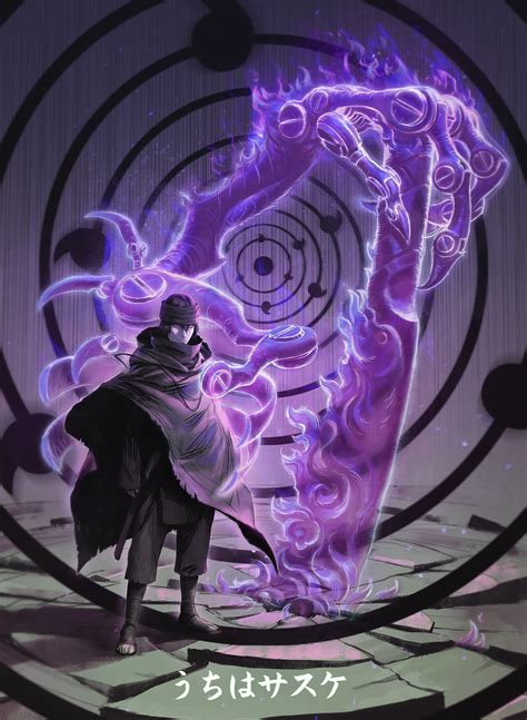 Fond d'écran : Uchiha Sasuke, Sharingan, vêtements, manteau, Personnage de Susanoo, Naruto ...