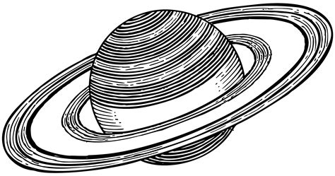 Download #008000 Saturn Line Art SVG | FreePNGImg