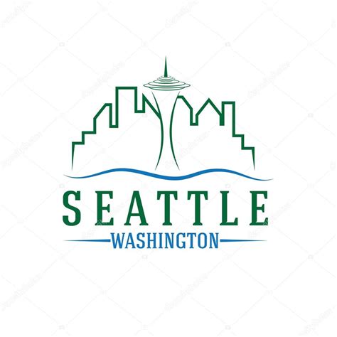 Seattle skyline vector design template — Stock Vector © UVAconcept #54211509