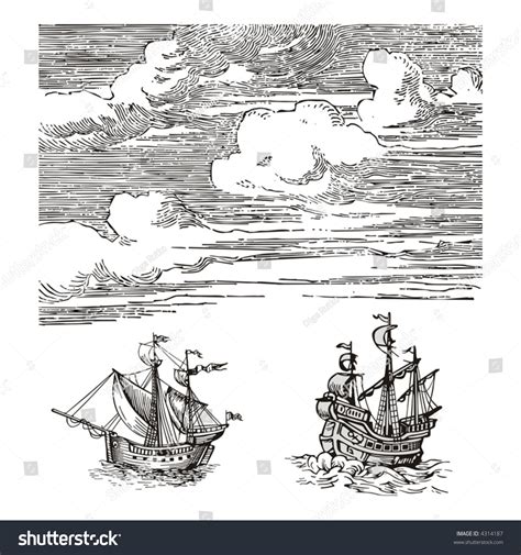 Old Ships Vector Stock Vector (Royalty Free) 4314187 | Shutterstock