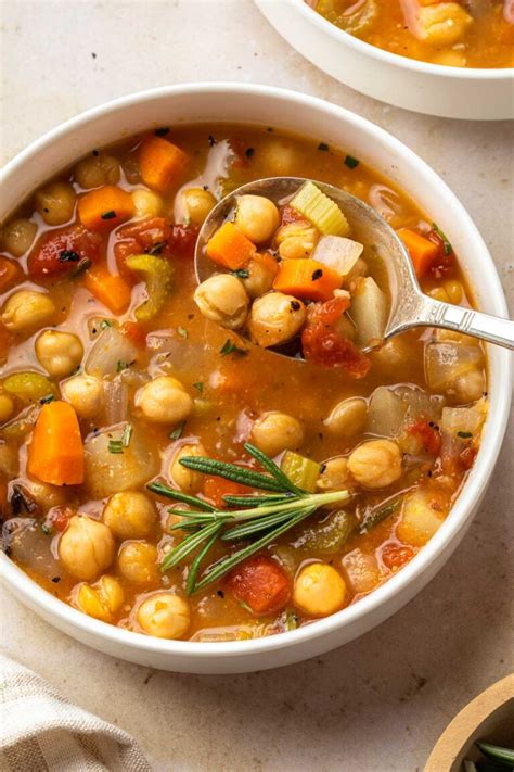 Garbanzo Bean Soup (dairy free, vegan) - Simply Whisked