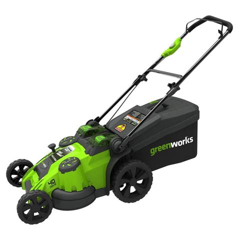 Greenworks Cordless 40V 20-Inch Dual Blade Lawn Mower, 2.0 AH & 4.0 AH ...