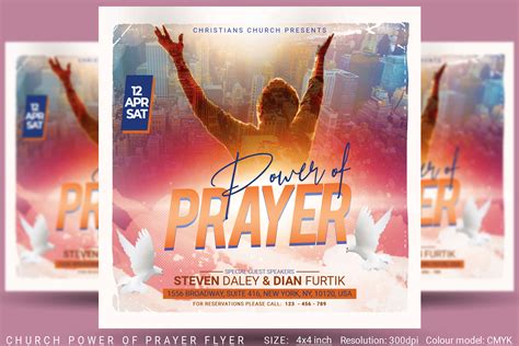 Power Of Prayer Church Flyer By artolus | TheHungryJPEG