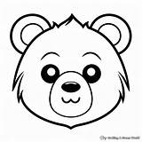 Bear Face Coloring Pages  Free & Printable sketch template