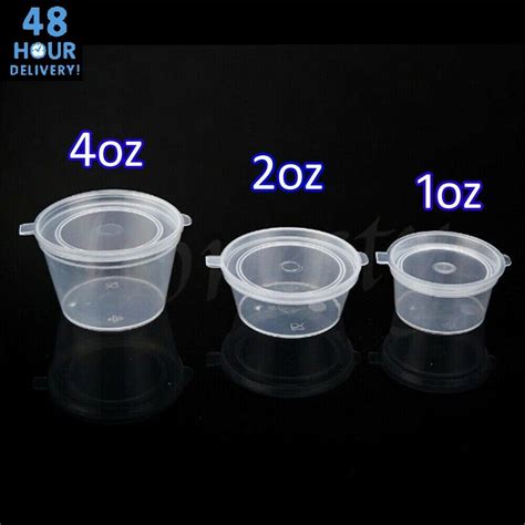 Clear Hinged Lid Plastic Single Use 1oz pack of 10 - Jumping Bugzy