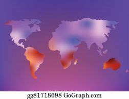 60 Futuristic World Map Illustration With Glow Effect Clip Art | Royalty Free - GoGraph