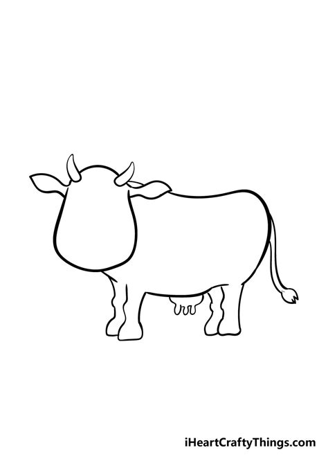 How To Draw A Cow For Kids