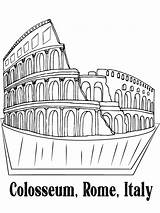 Ancient Rome Colosseum Coloring Page Pages sketch template
