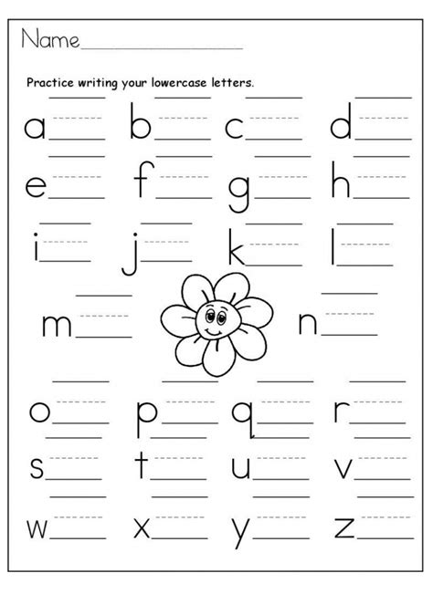 Practice Writing Lowercase Letters Worksheets