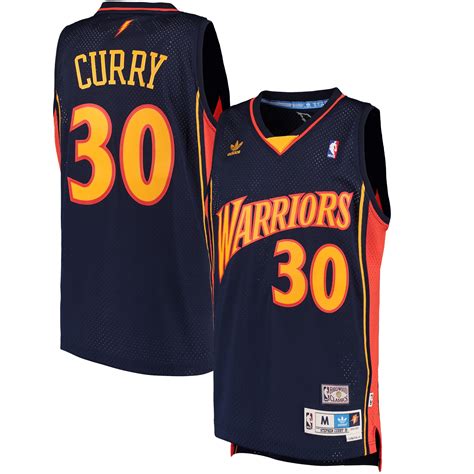 adidas Stephen Curry Golden State Warriors Navy Throwback Road Hardwood ...