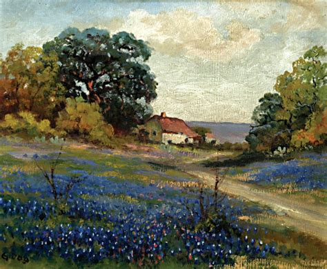 House in Bluebonnet Field by Robert William Wood Robert Wood, Robert Williams, Blue Bonnets ...