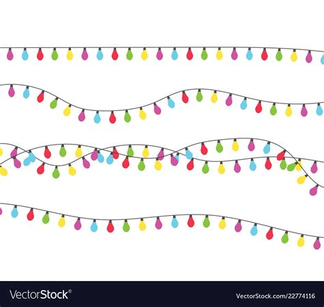 Christmas lights isolated Royalty Free Vector Image