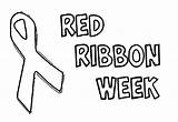 Free Red Ribbon Week Coloring Page  Download Print Or Color Online sketch template