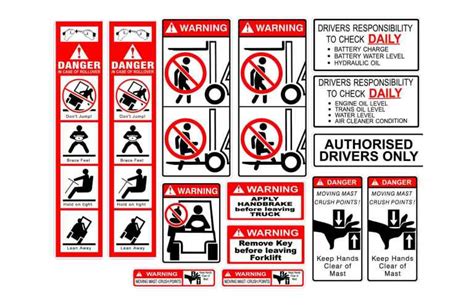 Forklift Safety Sticker Kits - Forklifts Direct